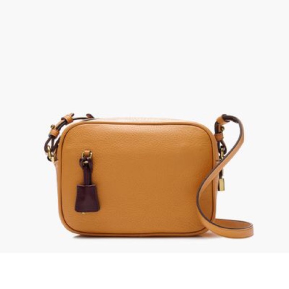 JCrew Signet Italian Leather Crossbody Lght Toffee
